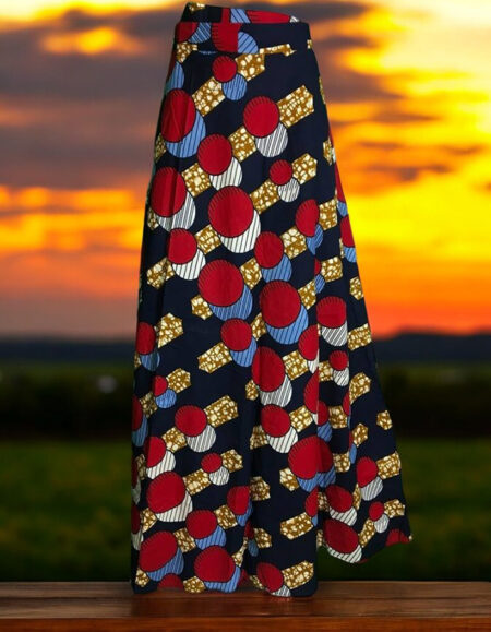 Vibrant African Print Maxi Skirt