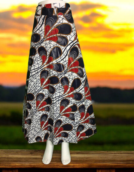 Vibrant African Print Maxi Skirt