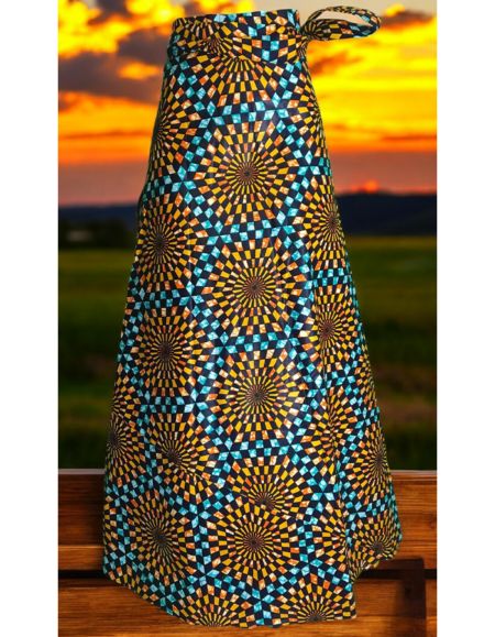 Vibrant African Print Maxi Skirt