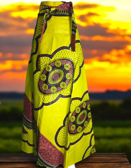 Vibrant African Print Maxi Skirt