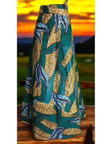 Vibrant African Print Maxi Skirt