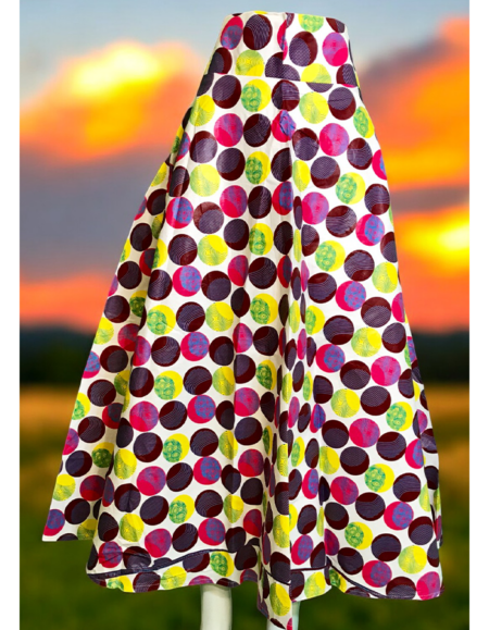 Vibrant African Print Maxi Skirt