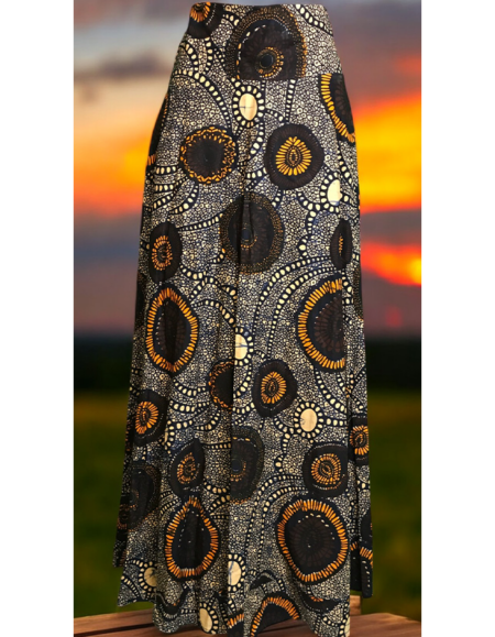 Vibrant African Print Maxi Skirt