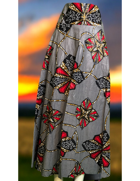 Vibrant African Print Maxi Skirt
