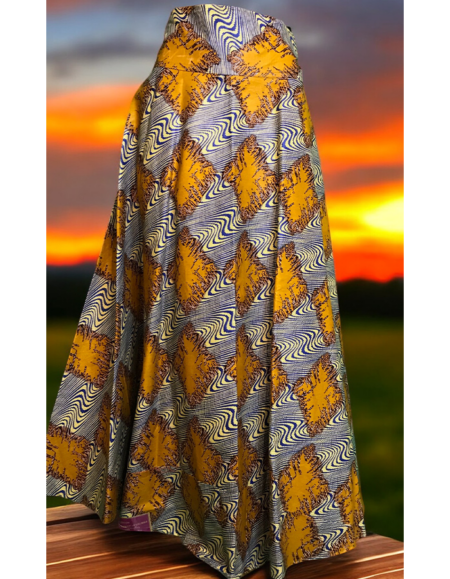 Vibrant African Print Maxi Skirt