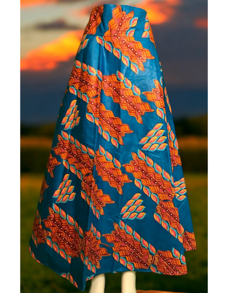 Vibrant African Print Maxi Skirt