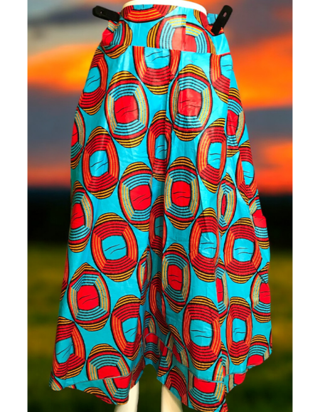 Vibrant African Print Maxi Skirt