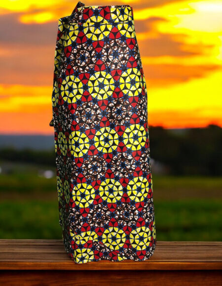 Vibrant African Print Maxi Skirt