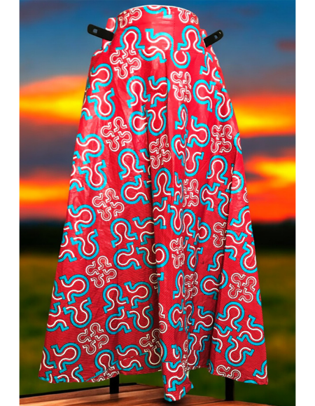 Vibrant African Print Maxi Skirt