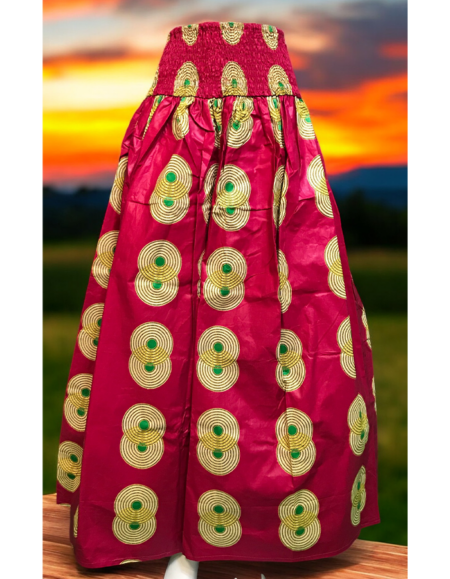 Vibrant African Print Maxi Skirt