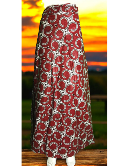Vibrant African Print Maxi Skirt