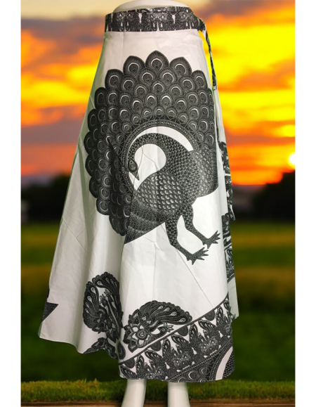 Vibrant African Print Maxi Skirt