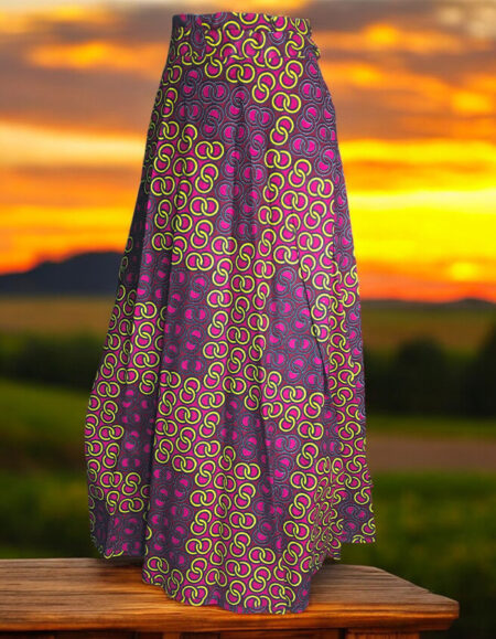 Vibrant African Print Maxi Skirt
