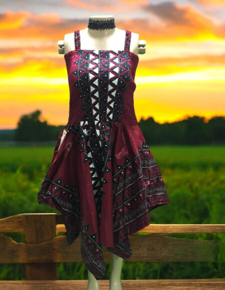 Off-Shoulder Ankara Kaftan Dress