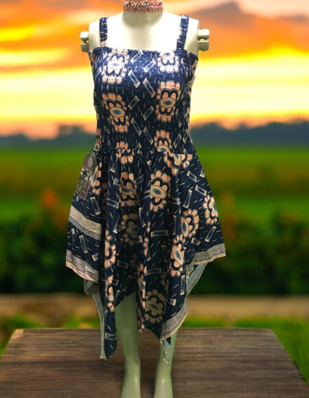 Off-Shoulder Ankara Kaftan Dress