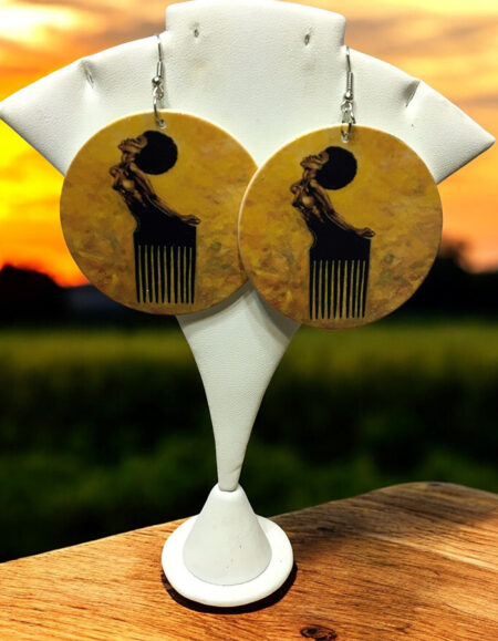 Circular Art Drop Earrings