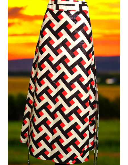 Vibrant African Print Maxi Skirt