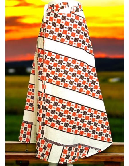 Vibrant African Print Maxi Skirt