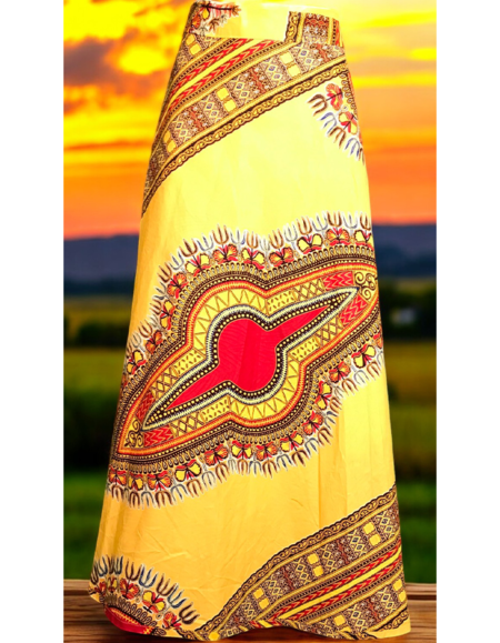 Vibrant African Print Maxi Skirt