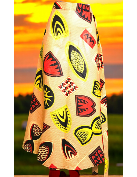 Vibrant African Print Maxi Skirt