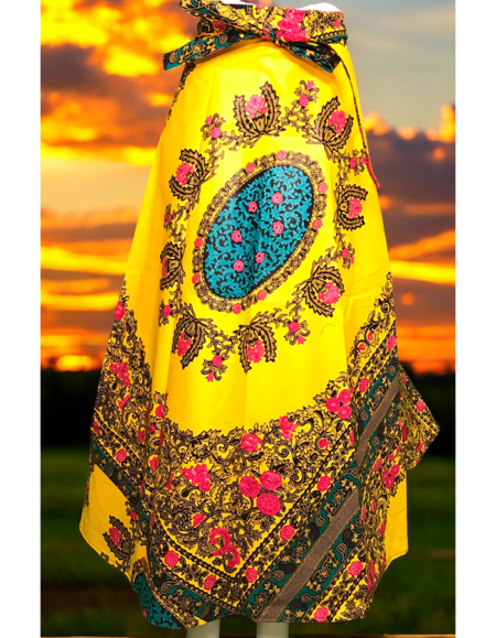 Vibrant African Print Maxi Skirt