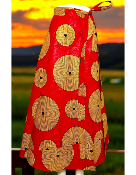 Vibrant African Print Maxi Skirt