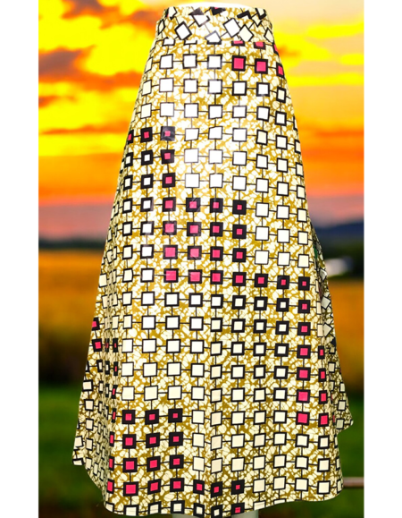 Vibrant African Print Maxi Skirt